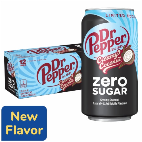 Dr Pepper Creamy Coconut Zero Sugar Soda - Fresh Zero Sugar Sip