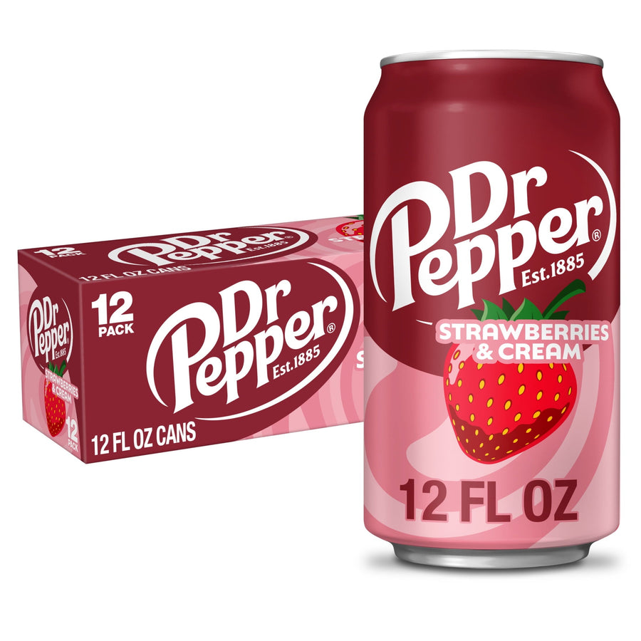 Dr Pepper Strawberries & Cream Soda - Clean Soda Bottle